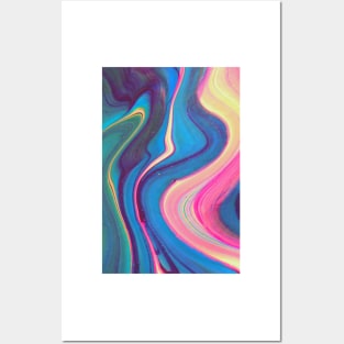 Abstract Aesthetic Y2K Marble Swirl Colorful Phone Case Posters and Art